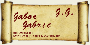 Gabor Gabrić vizit kartica